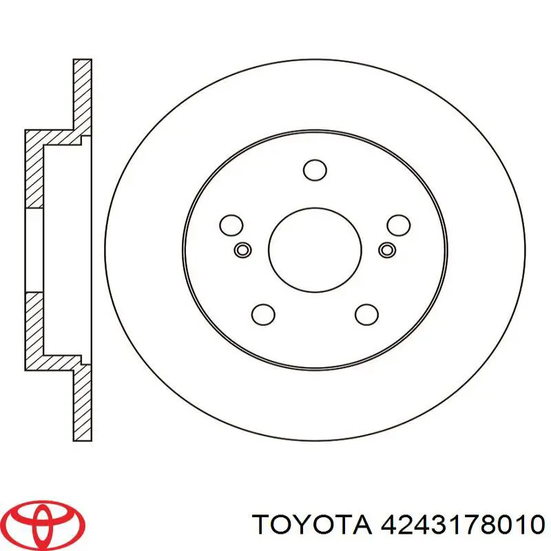 4243178010 Toyota disco de freno trasero