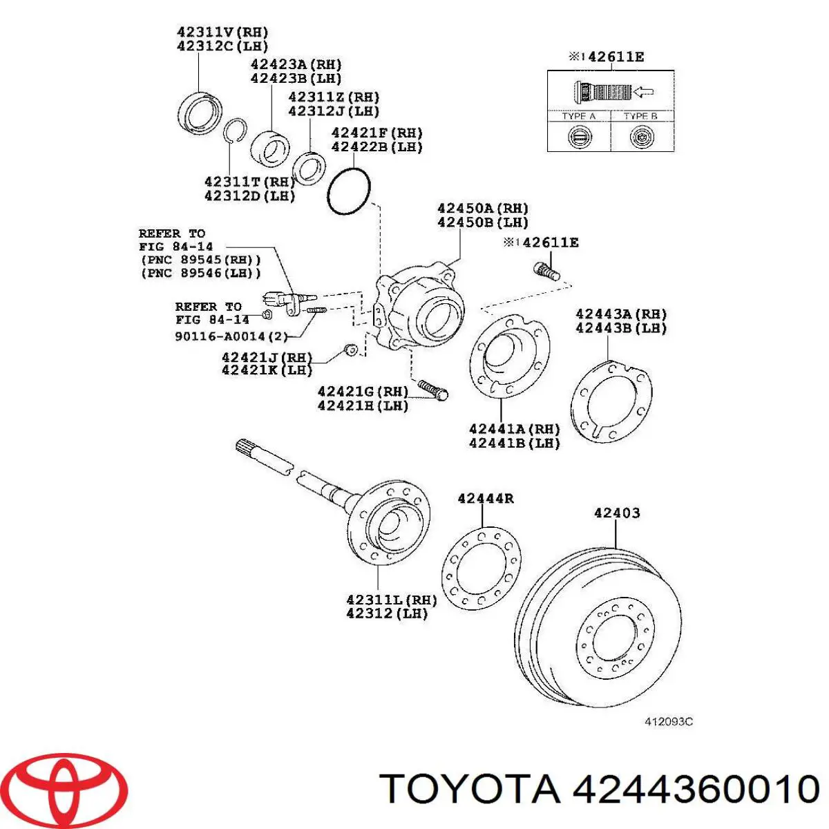 Junta de brida del muñón de dirección Toyota 4244360010 precio, desde 3,17 EUR