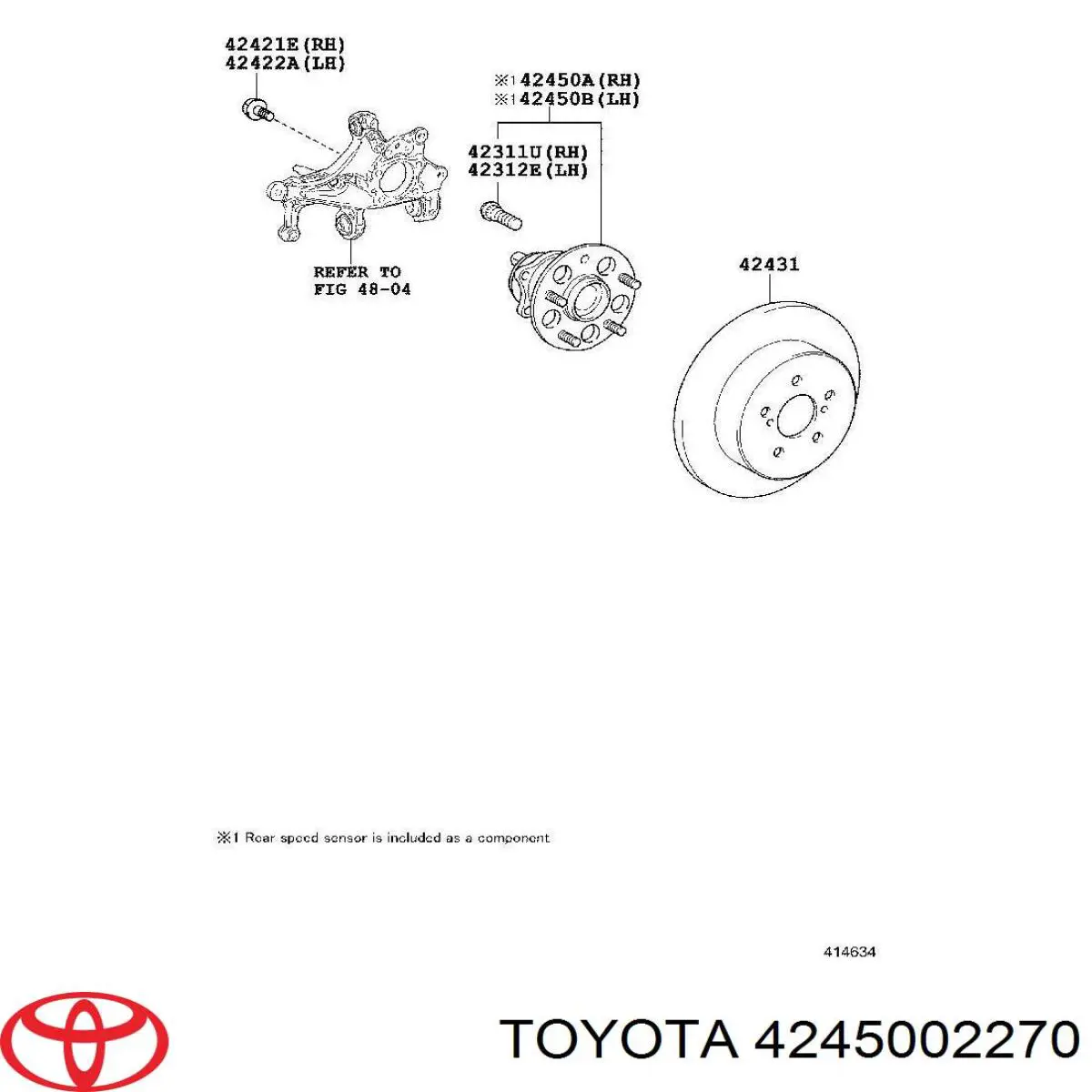 Buje de rueda Toyota 4245002270 precio, desde 110,35 EUR