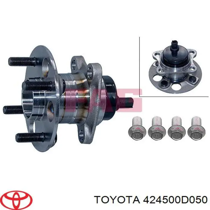 424500D050 Toyota cubo de rueda trasero