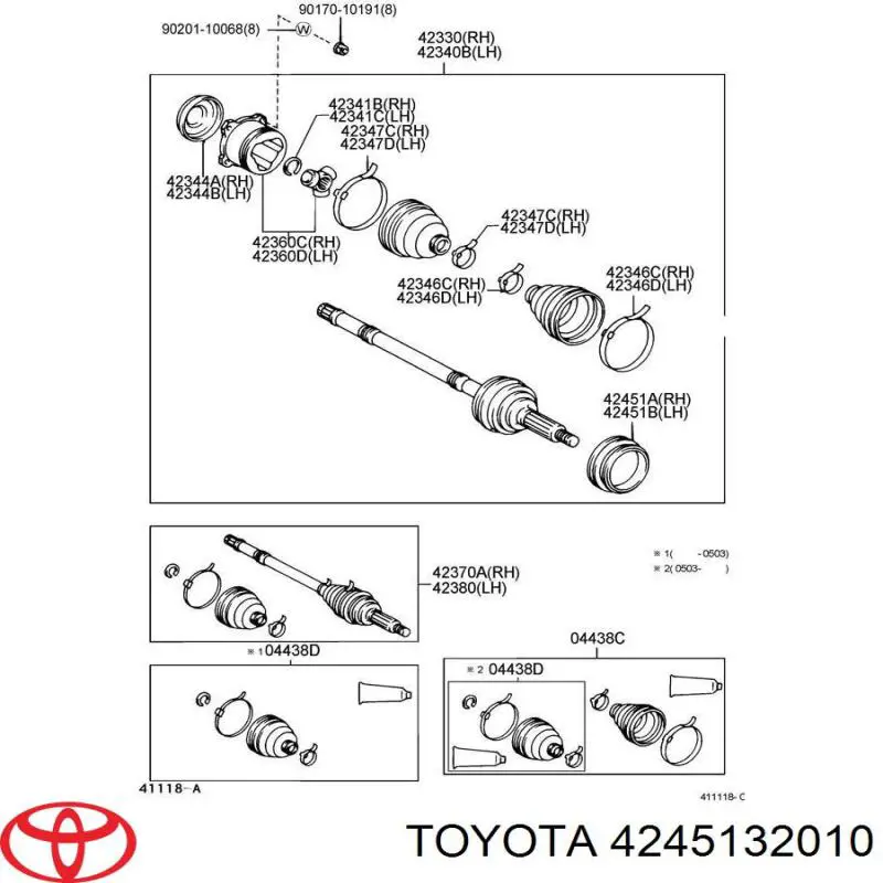  Toyota 4245132010 precio, desde  