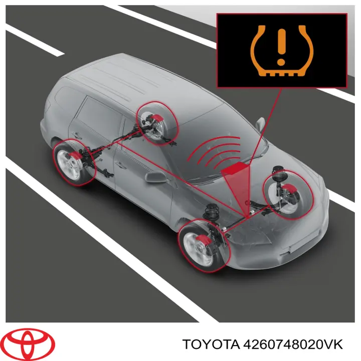 4260748020VK Toyota sensor de presion de neumaticos