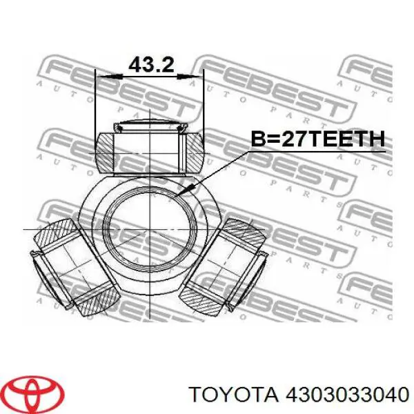 4303033040 Toyota junta homocinética interior delantera derecha