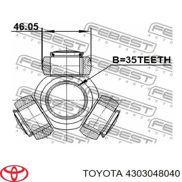 4303048040 Toyota junta homocinética interior delantera derecha