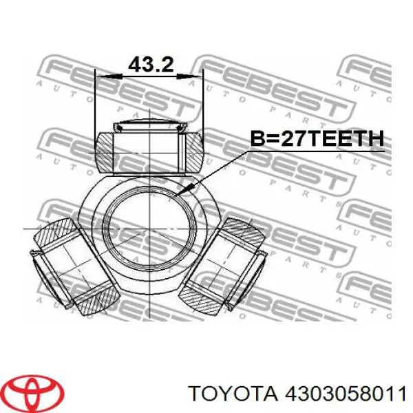 4303058011 Toyota junta homocinética interior delantera derecha