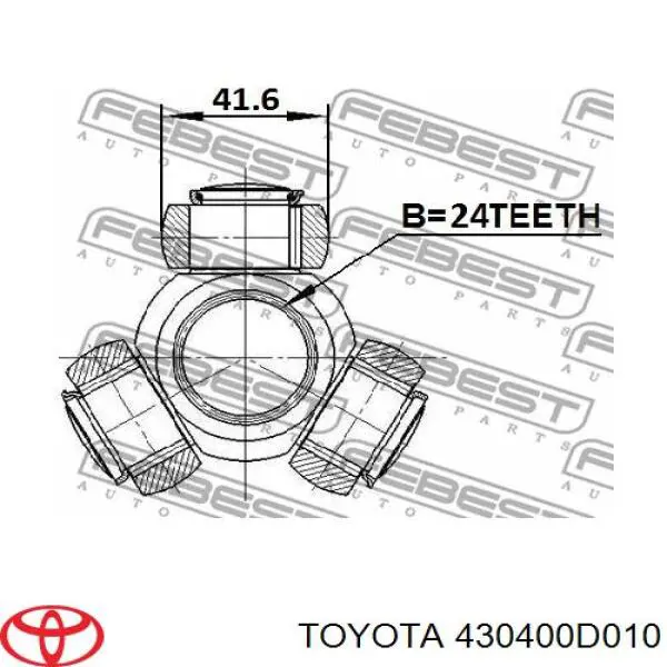 430400D010 Toyota junta homocinética interior delantera izquierda