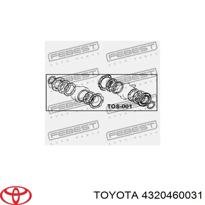 4320460031 Toyota juego de reparación, pivote mangueta