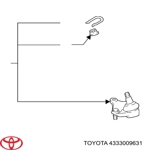 Rótula inferior de suspensión 4333009631 Toyota