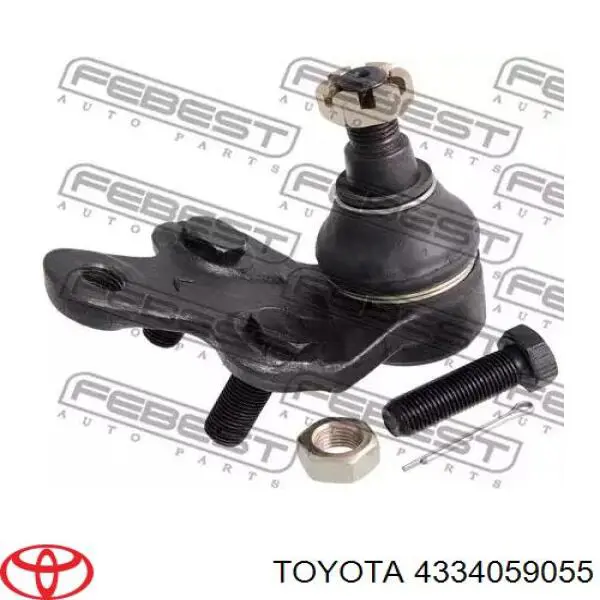 4334059055 Toyota rótula de suspensión inferior izquierda