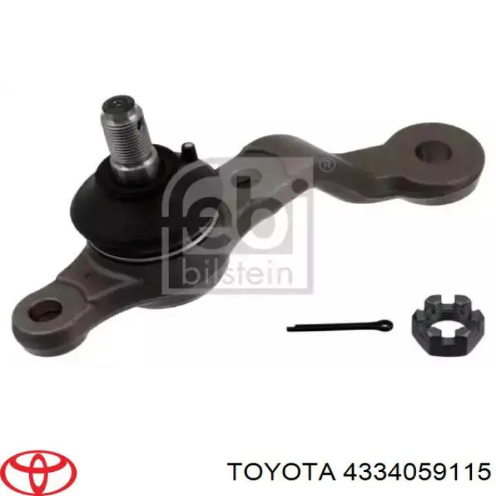 4334059115 Toyota rótula de suspensión inferior izquierda