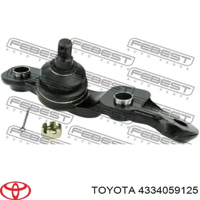 4334059125 Toyota rótula de suspensión inferior izquierda