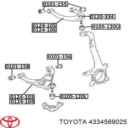 4334569025 Toyota rotula de suspension
