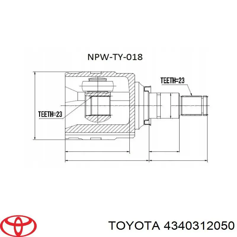 Junta homocinética interior delantera derecha Toyota RAV4 1 XA