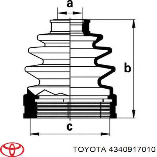 4340917010 Toyota junta homocinética interior delantera