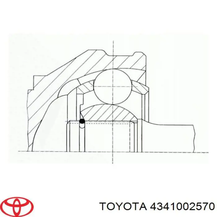 Semieje delantero derecho 4341002571 Toyota