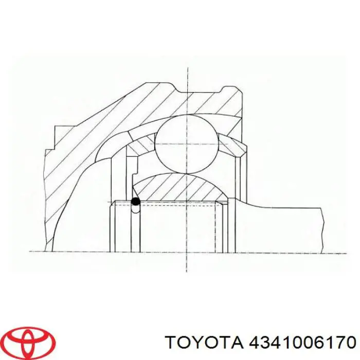 4341006170 Toyota árbol de transmisión delantero derecho