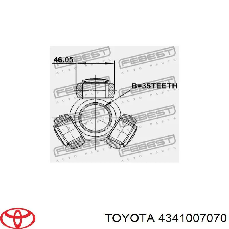Comprar 4341007070 Toyota Semieje delantero derecho