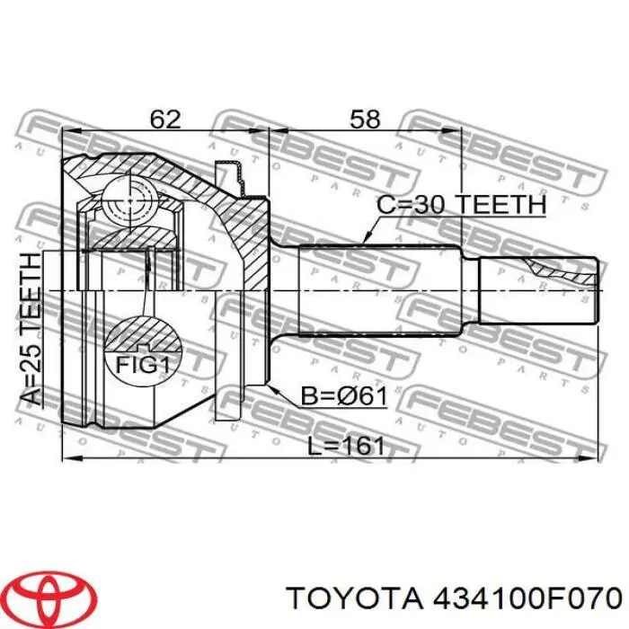 30-0969 Trakmotive/Surtrack árbol de transmisión delantero derecho