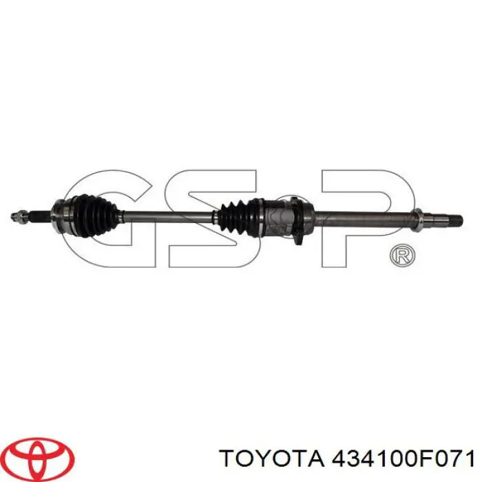 434100F071 Toyota árbol de transmisión delantero derecho