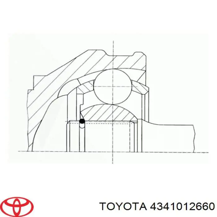 4341012660 Toyota Semieje delantero derecho