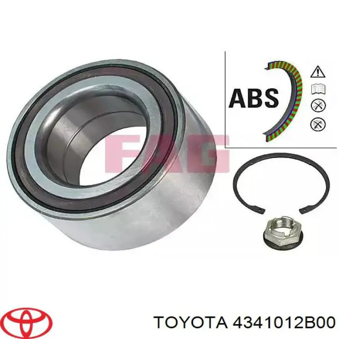 4341012B00 Toyota árbol de transmisión delantero derecho