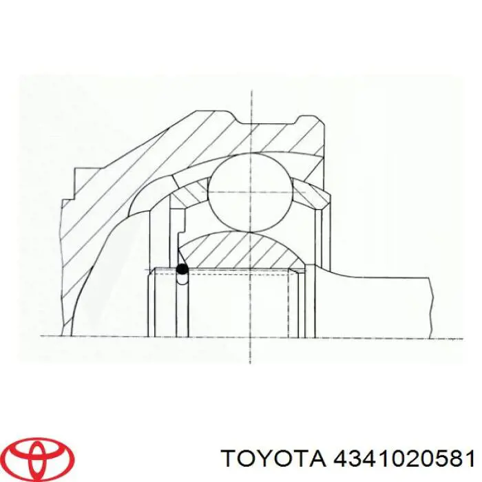 4341020581 Toyota árbol de transmisión delantero derecho