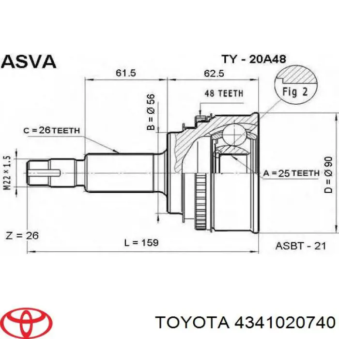 4341020740 Toyota