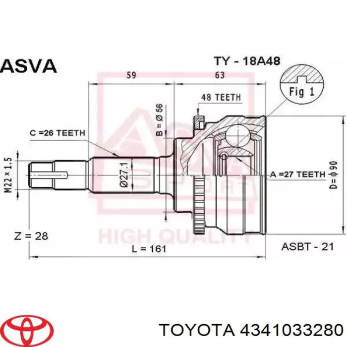 Semieje delantero derecho Toyota 4341033280 precio, desde 178,78 EUR