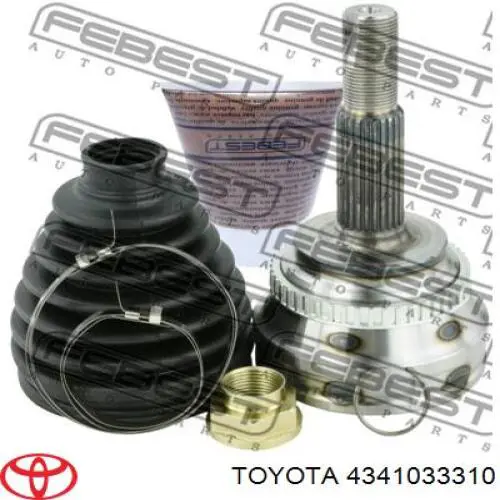 4341033310 Toyota árbol de transmisión delantero derecho