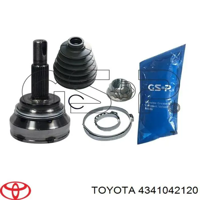 4341042120 Toyota árbol de transmisión delantero derecho