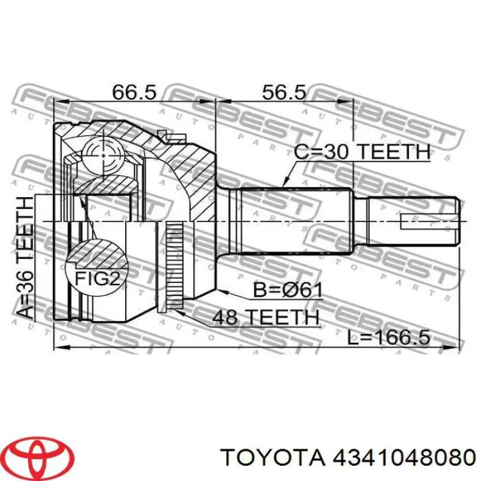 Semieje delantero derecho Toyota 4341048080 precio, desde 265,72 EUR