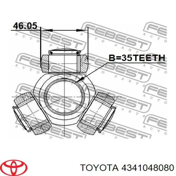 Semieje delantero derecho Toyota 4341048080 precio, desde 265,72 EUR