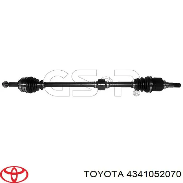 4341052070 Toyota árbol de transmisión delantero derecho