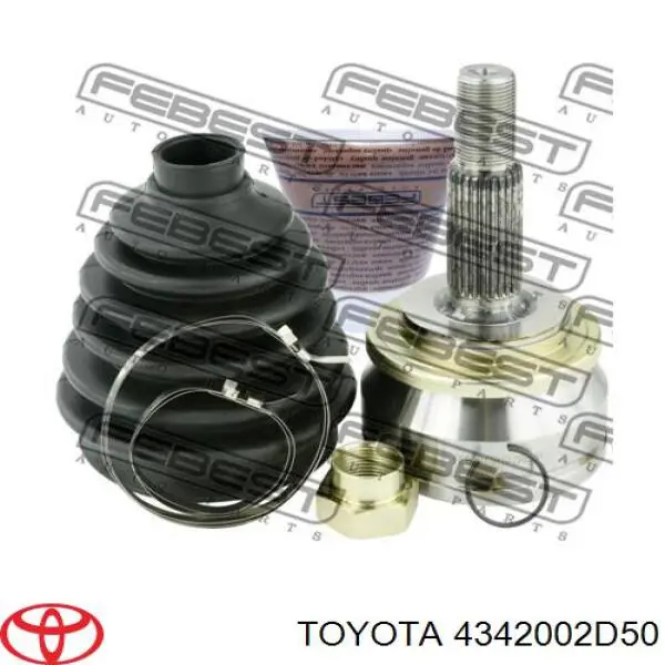 4342002D50 Toyota árbol de transmisión delantero izquierdo