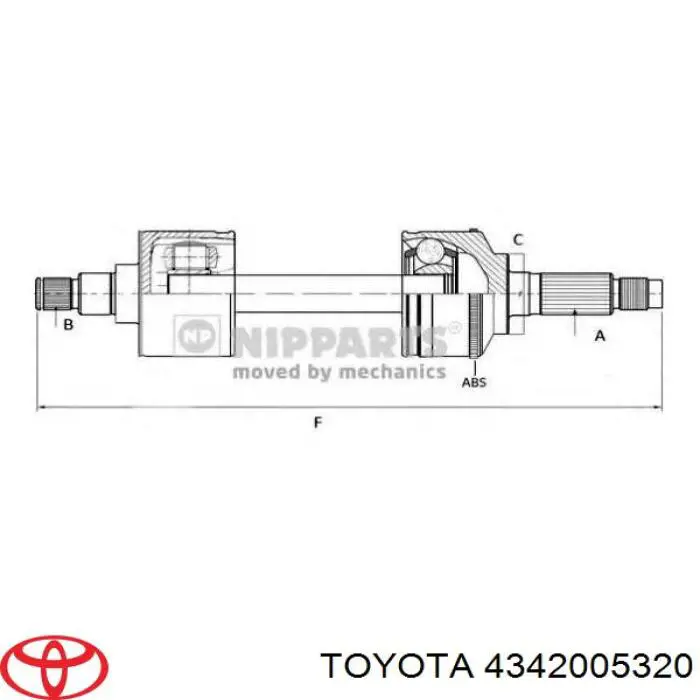 Comprar 4342005320 Toyota Semieje delantero izquierdo