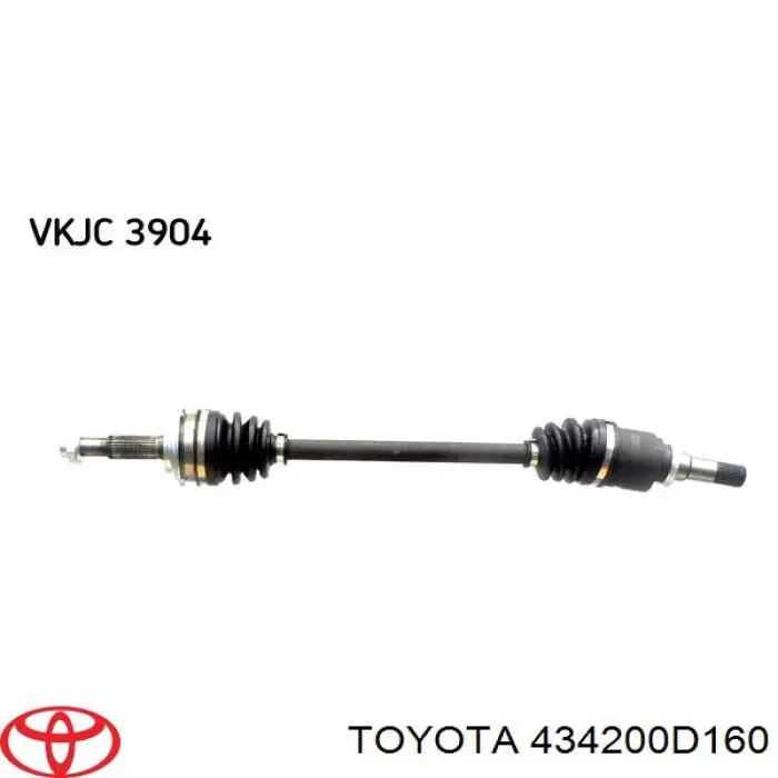 4346009M60 Toyota árbol de transmisión delantero derecho