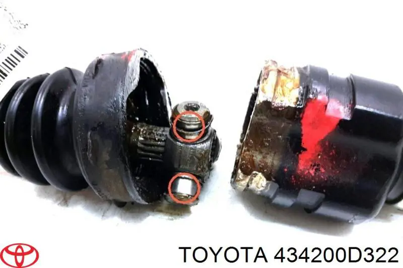 434200D322 Toyota árbol de transmisión delantero izquierdo