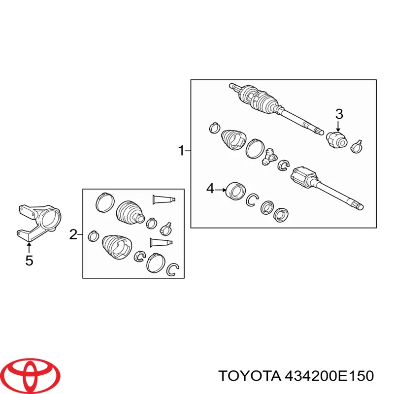 Semieje delantero izquierdo Toyota 434200E150 precio, desde 151,55 EUR