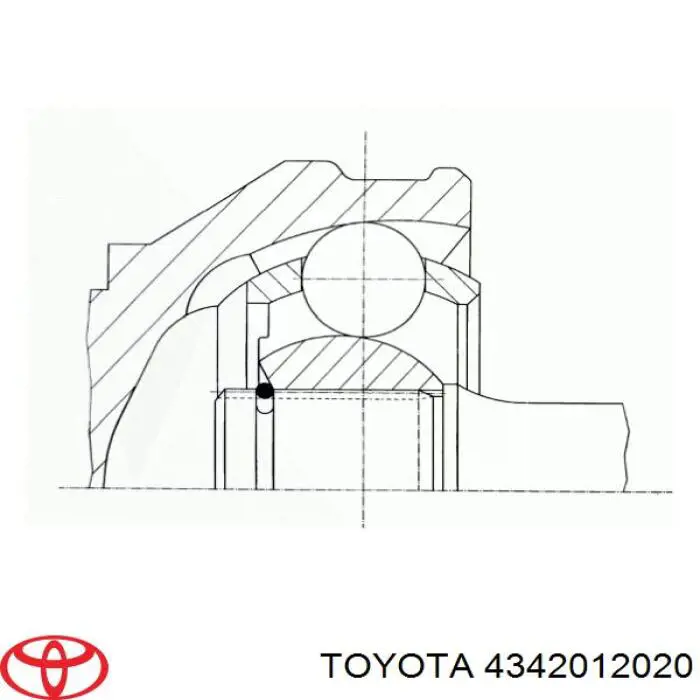 4342012020 Toyota árbol de transmisión delantero izquierdo