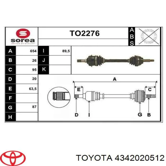 4342020512 Toyota