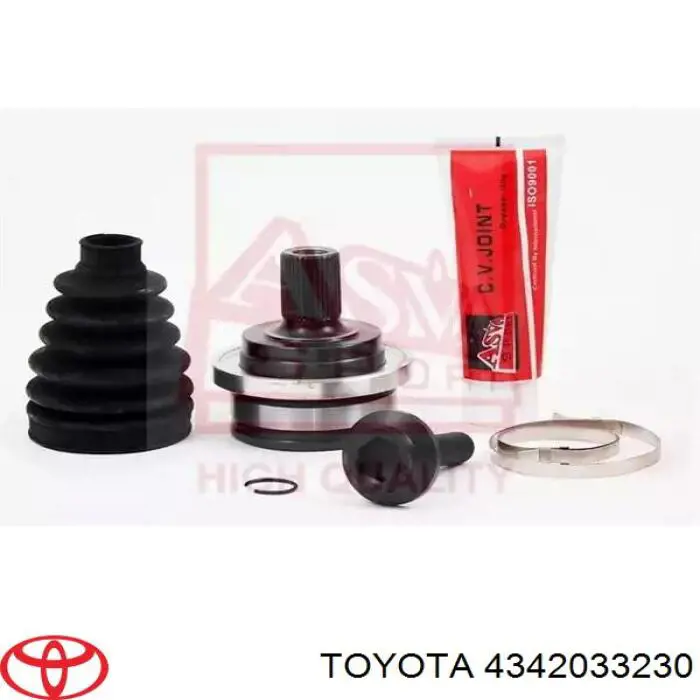 4342033230 Toyota árbol de transmisión delantero izquierdo