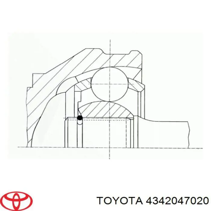 4342047020 Toyota árbol de transmisión delantero izquierdo