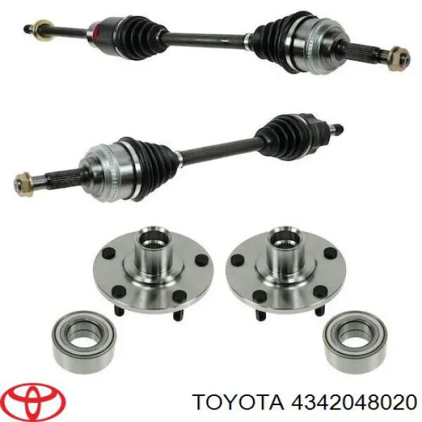 4342048020 Toyota árbol de transmisión delantero izquierdo