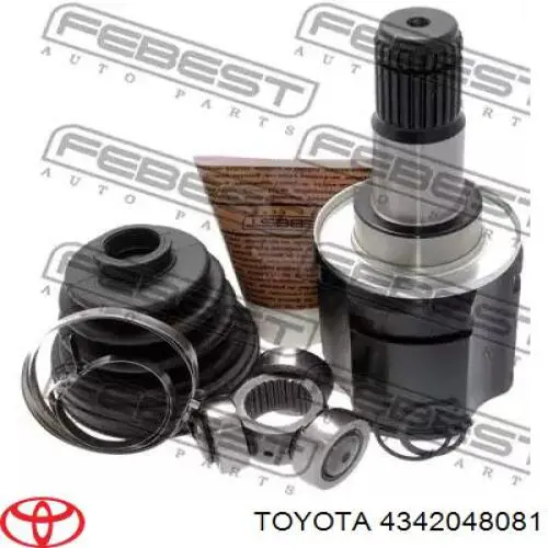 4342048080 Toyota árbol de transmisión delantero izquierdo