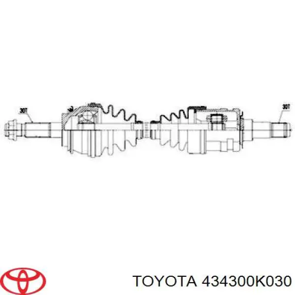 Semieje delantero Toyota 434300K030 precio, desde 114,65 EUR