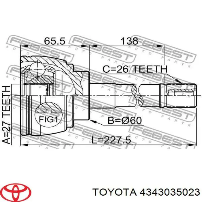 4343035023 Toyota