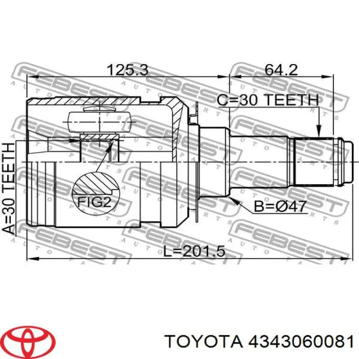Semieje delantero TDS0262 Magneti Marelli