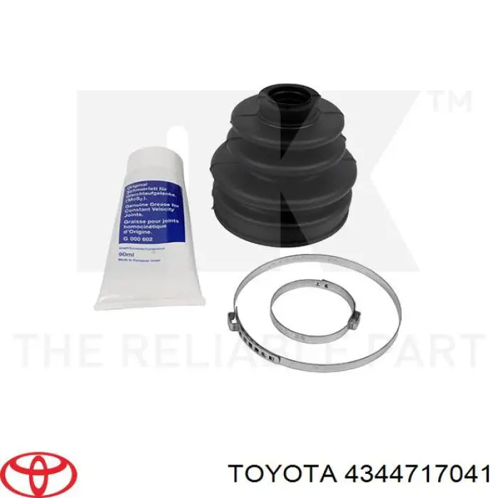 4344717041 Toyota fuelle, árbol de transmisión delantero exterior