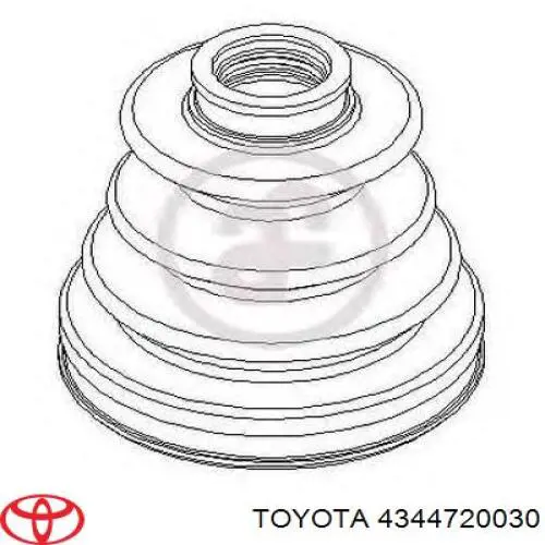 4344720030 Toyota fuelle, árbol de transmisión delantero exterior