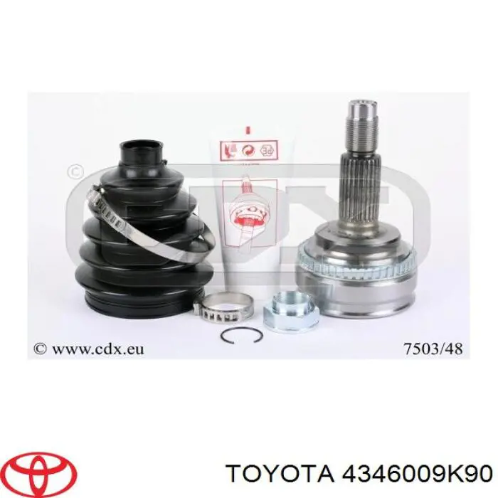 4346009K90 Toyota junta homocinética exterior delantera derecha